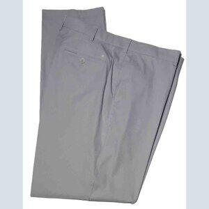 Peter Millar Pants Gray Flat Front Stretch EB66 Men's Size 42 X 32